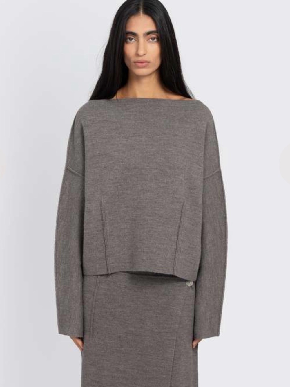 BNWOT LAUREN MANOOGIAN DOUBLE KNIT BOATNECK IN MUSHROOM Size M